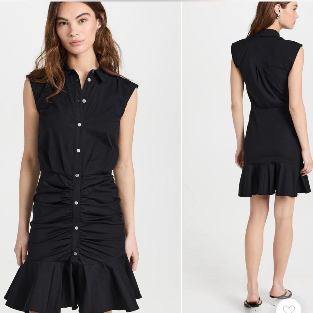 Veronica Beard Ruched Shirtdress
